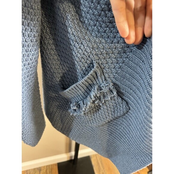 Matilda Jane Envision This Wrap sweater sz Large S Top Blue Chunky knit Cardigan - Picture 3 of 7